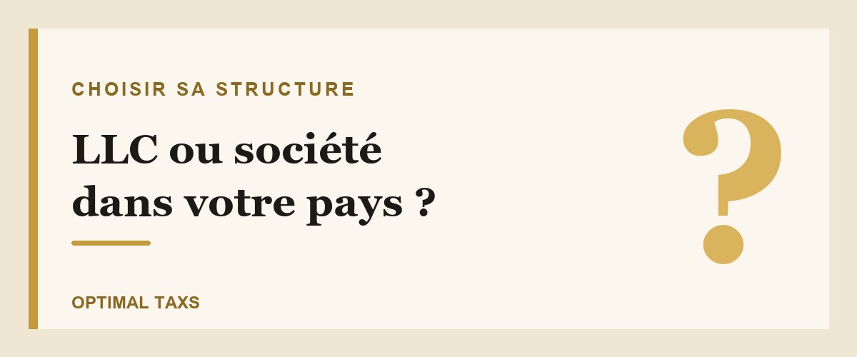 LLC américaine ou société dans votre pays
